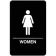 Winco SGNB-606 6" x 9" Women Wall Sign with Braille