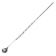 Spill Stop 1113-2-T 10-1/2" Stainless Steel Bar Spoon with Twisted Handle