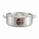 Winco SSLB-10 10 Qt. 11.69" x 5.5" Stainless Steel Brazier with Cover and Tri-Ply Bottom