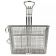 Star 301FBL 10" x 8" x 4-3/4" Half Size Twin Fryer Basket with Uncoated Handle, Front Hook and Left Side Hangers for Star 301HLF Countertop Fryer