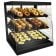 Structural Concepts CGS3830 Impulse 38 1/8" Black Countertop Dry Bakery Display Case With 3 Lighted Metal Shelves And Swinging Glass Rear Doors, 110-120V