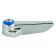 T&S Brass 001636-45 Blue-Index Cold 2 3/16" Long Chrome-Plated Silver Lever Handle For All Standard T&S Compression And Cerama Cartridges