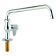 Equip by T&S Brass 5F-1SLX12 Deck-Mount Single Supply 12 1/8" Long Swing Nozzle Single-Hole Center ADA Compliant Faucet With Polished Chrome-Plated Solid Brass Spout And 1 Lever Handle
