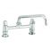 Equip by T&S Brass 5F-8DLS10 Deck Mount Mixing Faucet with Lever Handles & 10" Swing Nozzle on 8" Centers