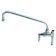 T&S Brass B-0156 Add-On Faucet For Pre-Rinse Unit With 12” Swing Nozzle, Lever Handle, and Eterna Cartridge