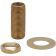 T&S Brass B-0425 Brass 3-Piece Supply Nipple Kit With 1/2" NPT x 2" Inlet Supply Nipple And 1/2" Locknut Washer And 1/2" Locknut