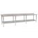 Eagle Group T24132EM-BS 24" x 132" Stainless Steel 14 Gauge Work Table with Galvanized Undershelf and 4 1/2" Backsplash