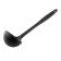 Tablecraft 10052 12-1/8" Stainless Steel Ladle with Black Silicone Coating