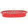 Tablecraft 1073R 9-1/4" x 6" x 1-1/2" Red Polypropylene Oval A La Carte Fast Food Basket