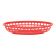 Tablecraft 1074R Red Plastic Classic Oval Fast Food Basket - 9-1/4" x 6" x 1-3/4"