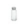 Tablecraft 155S&P 2 Ounce Clear Paneled Glass Salt and Pepper Shaker with Stainless Steel Top