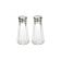 Tablecraft 156S&P 3 Oz Paneled Glass Salt & Pepper Shakers with Stainless Steel Tops