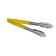 Tablecraft 3774YEU 9-1/2" One Piece Vinyl-Coated Tongs with Yellow Handle