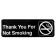 Tablecraft 394521 White on Black Plastic 9" x 3" Thank You For Not Smoking Wall Sign