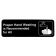 Tablecraft 394550 Plastic 9" x 3" White on Black "Proper Hand Washing is Recommended for All" Wall Sign