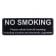 Tablecraft 394563 Plastic 9" x 3" White on Black "No Smoking, Please Refrain From All Smoking including Nicotine and Electronic Cigarettes" Wall Sign