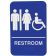 Tablecraft 695650 Blue and White 6" x 9" Women/Men Restroom and Handicap Accessible Sign with Braille