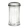 Tablecraft 800CH 12 Ounce Fluted Glass Shaker with Chrome Plated Perforated Top