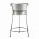 Tablecraft BTSD21 21-3/4" x 37-1/2" Stainless Steel Round Double Wall Beverage Tub with Black Powder Coated Steel Stand