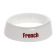 Tablecraft CM2 Imprinted White Plastic Salad Dressing Dispenser Collar with "French" Maroon Lettering 