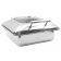 Tablecraft CW40163 Stainless Steel 5 Qt. Two Thirds Size Square Induction Chafer w/ Close Hinged Cover