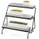 Tablecraft CW40309C CaterWare 24 3/4" x 17" x 19 3/4" 3 Tiered Display Stand With Half Long Size Cooling Plates