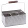 Tablecraft GPSSCADDY Brickhouse Collection 4 Compartment Stainless Steel Flatware Caddy