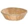 Tablecraft 1177W 7" Diameter x 2" Round Natural Polypropylene / Steel Handwoven Basket