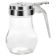 Tablecraft 406CP Teardrop 6 Oz Clear Glass Syrup Dispenser with Chrome Plated Top