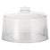Tablecraft 421 12" x 7.5" Plastic Clear Cake Cover with Plastic Handle