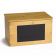 Tablecraft RCBS1387 Brown 13" x 8" x 7" Bamboo Rectangular Write-On Display Riser