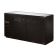 True TBB-24GAL-60-HC 60" Black Narrow Under Bar Refrigerator with Galvanized Top and Two Solid Doors