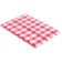 Winco TBCS-52R 52" x 52" Red Checkered Vinyl Tablecloth