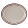 Tuxton TBS-013 Bahamas 11 1/2" x 9 1/8" Oval Narrow Rim American White/Eggshell With Brown Speckle China Platter