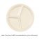 Thunder Group NS702T 10” Diameter Nu Stone Tan Melamine Plate With Three Compartments