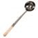Town 34942 Medium 8 Oz. Hand Hammered Stainless Steel Wok Ladle with Wood Handle