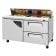 Turbo Air TST-60SD-D2-N 60-1/4" Super Deluxe Series Insulated Self-Contained Refrigeration Salad / Sandwich Food Prep Table With 2 Drawers, 16 Condiment Pans And 9-1/2" Cutting Board, 16 Cubic Feet, 115 Volts
