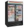 True GDM-49-HC~TSL01 54 1/8" Black Two Section Glass Door Refrigerated Merchandiser with LED Lighting - 115V
