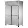 True STG2R-4HS-HC Spec Series 2-Section 52 5/8" Wide Half-Height Solid Door Insulated R290 Hydrocarbon Reach-In Refrigerator With Stainless Steel Door With Aluminum Sides And Interior, 115V