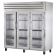 True STG3R-3G Spec Series 3-Section 77 3/4" Wide Full-Height Glass Door Insulated Reach-In Refrigerator With Stainless Steel Door With Aluminum Sides And Interior, 115V