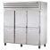 True STG3R-6HS Spec Series 3-Section 77 3/4" Wide Half-Height Solid Door Insulated Reach-In Refrigerator With Stainless Steel Door With Aluminum Sides And Interior, 115V