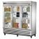 True T-72FG-HC~FGD01 Reach-In Three Section Freezer w/ Three Glass Doors And Nine Adjustable PVC Coated Wire Shelves