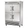 True TS-49-4-HC TS Series Reach-In Two Section Refrigerator w/ Four Solid Half Doors And Six PVC Coated Shelves