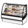 True TDM-R-59-GE/GE-S-W 59" Stainless Steel Refrigerated Curved Glass Display Merchandiser