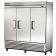 True T-72F-HC Reach-In Three Section Freezer w/ Three Solid Stainless Steel Doors And Nine Adjustable PVC Coated Wire Shelves - SCRATCH AND DENT