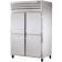 True STA2F-4HS-HC Spec Series 2-Section 52 5/8" Wide Half-Height Solid-Door Insulated R290 Hydrocarbon Reach-In Freezer With Stainless Steel Exterior And Aluminum Interior, 115V