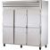 True STA3R-6HS Spec Series 3-Section 77 3/4" Wide Half-Height Solid Door Insulated Reach-In Refrigerator With Stainless Steel Exterior And Aluminum Interior, 115V