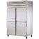 True STR2F-4HS-HC Spec Series 2-Section 52 5/8" Wide Half-Height Solid-Door Insulated R290 Hydrocarbon Reach-In Freezer With Stainless Steel Exterior And Interior, 115V