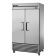 True T-43F-HC Reach-In Two Section Freezer w/ Two Stainless Steel Solid Doors And Six Adjustable PVC Coated Wire Shelves