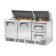 True TFP-72-30M-D-2_RH 72-1/8” Two Door And Right-Hand Drawers Food Prep Table Refrigerator With 30 Food Pans And 134A Refrigerant - 115V